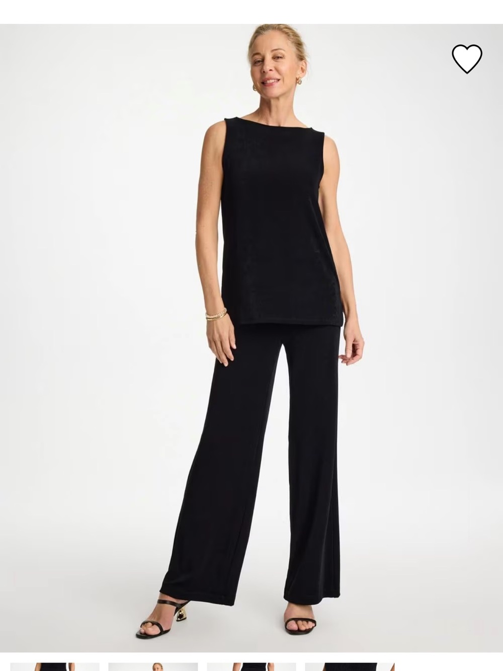 Chico’s travelers essential wide leg black pants Size 1P